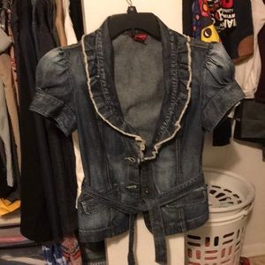 Short Sleeve Denim Jacket.